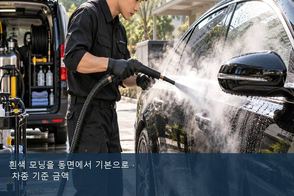 흰색 모닝을 동면에서 기본으로 · 차종 기준 금액